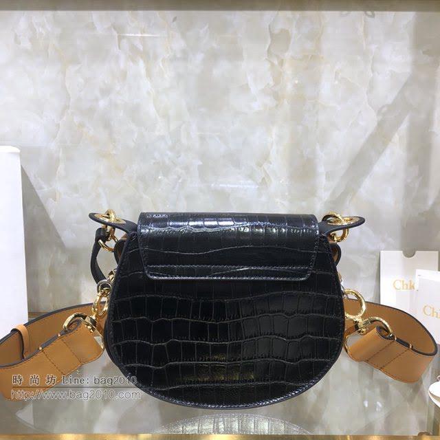Chloe女包 克洛伊經典Tess鱷魚紋圓環小號馬術風格手袋 Chole肩背斜挎包  jjh1288